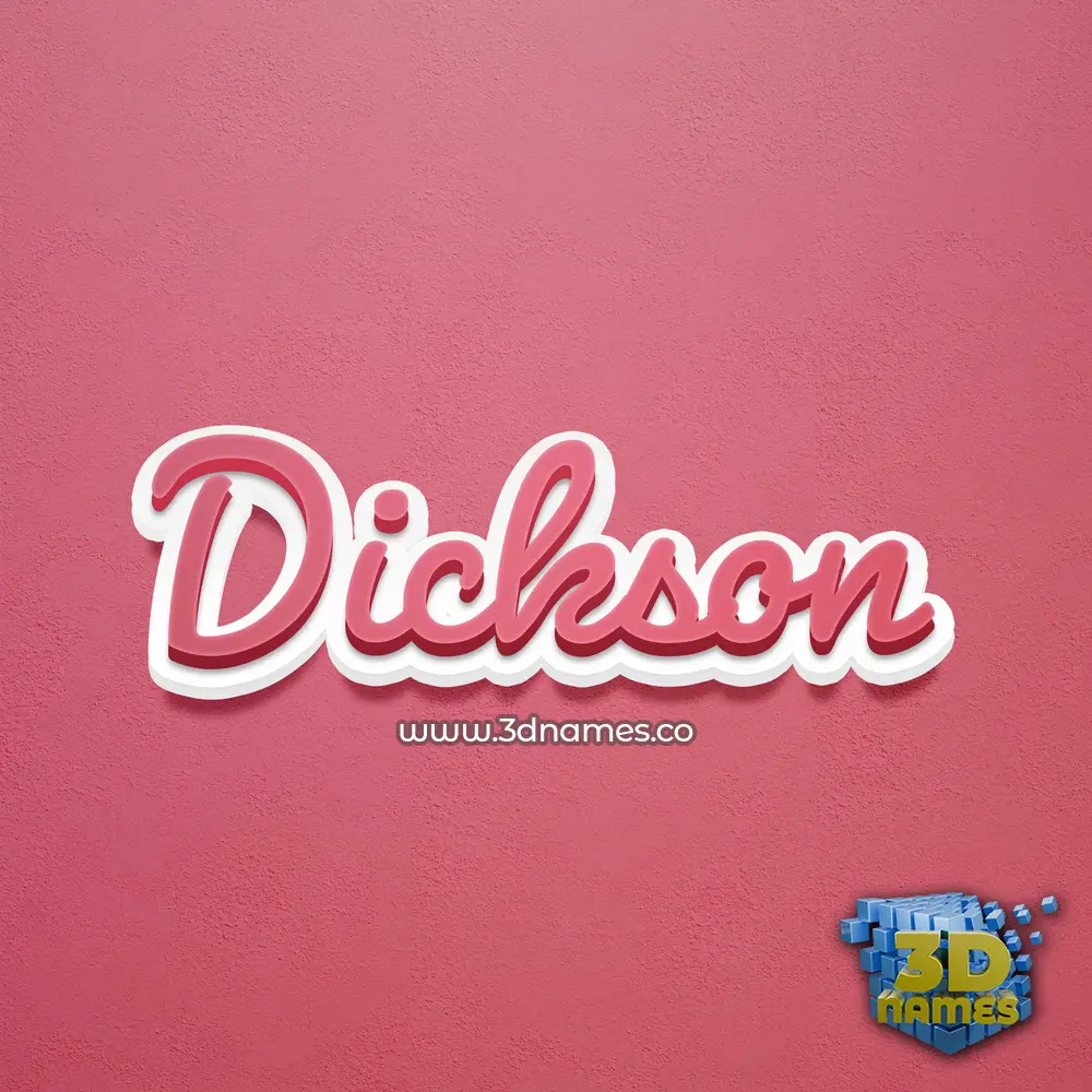 dickson in Red Scribble style - 3D name wallpaper