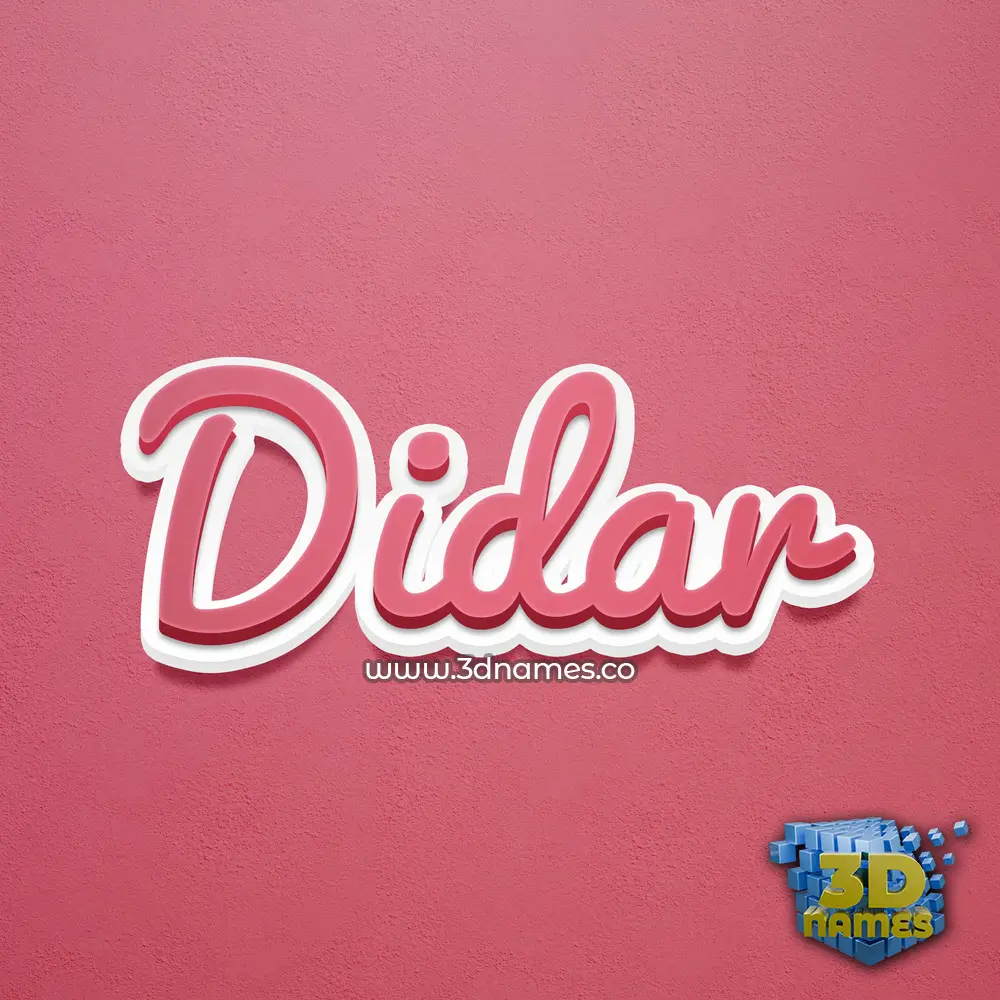 didar in Red Scribble style - 3D name wallpaper