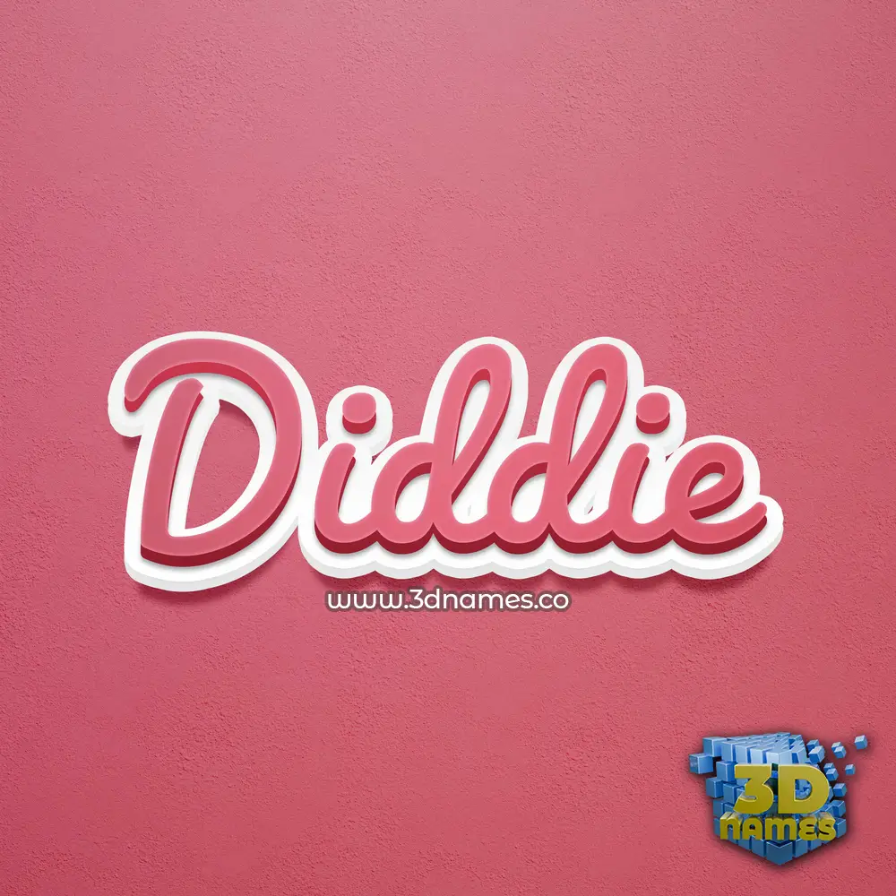 diddie in Red Scribble style - 3D name wallpaper
