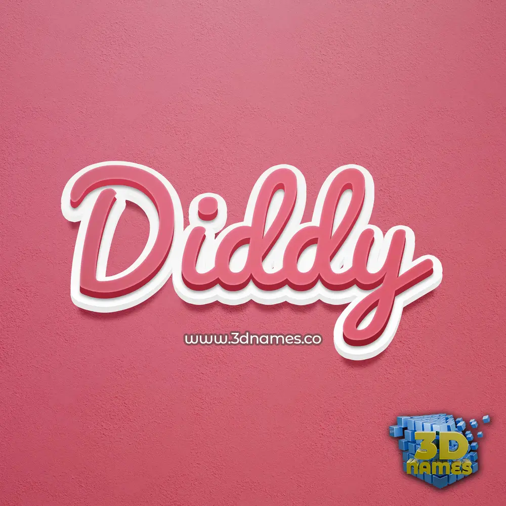diddy in Red Scribble style - 3D name wallpaper