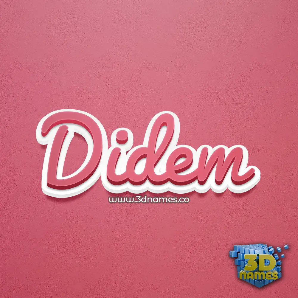 didem in Red Scribble style - 3D name wallpaper