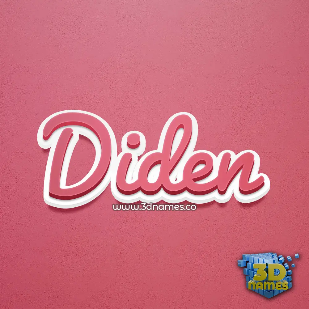 diden in Red Scribble style - 3D name wallpaper