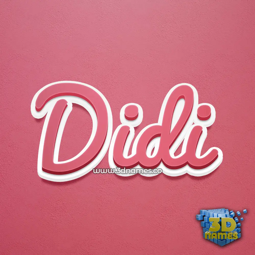 didi in Red Scribble style - 3D name wallpaper
