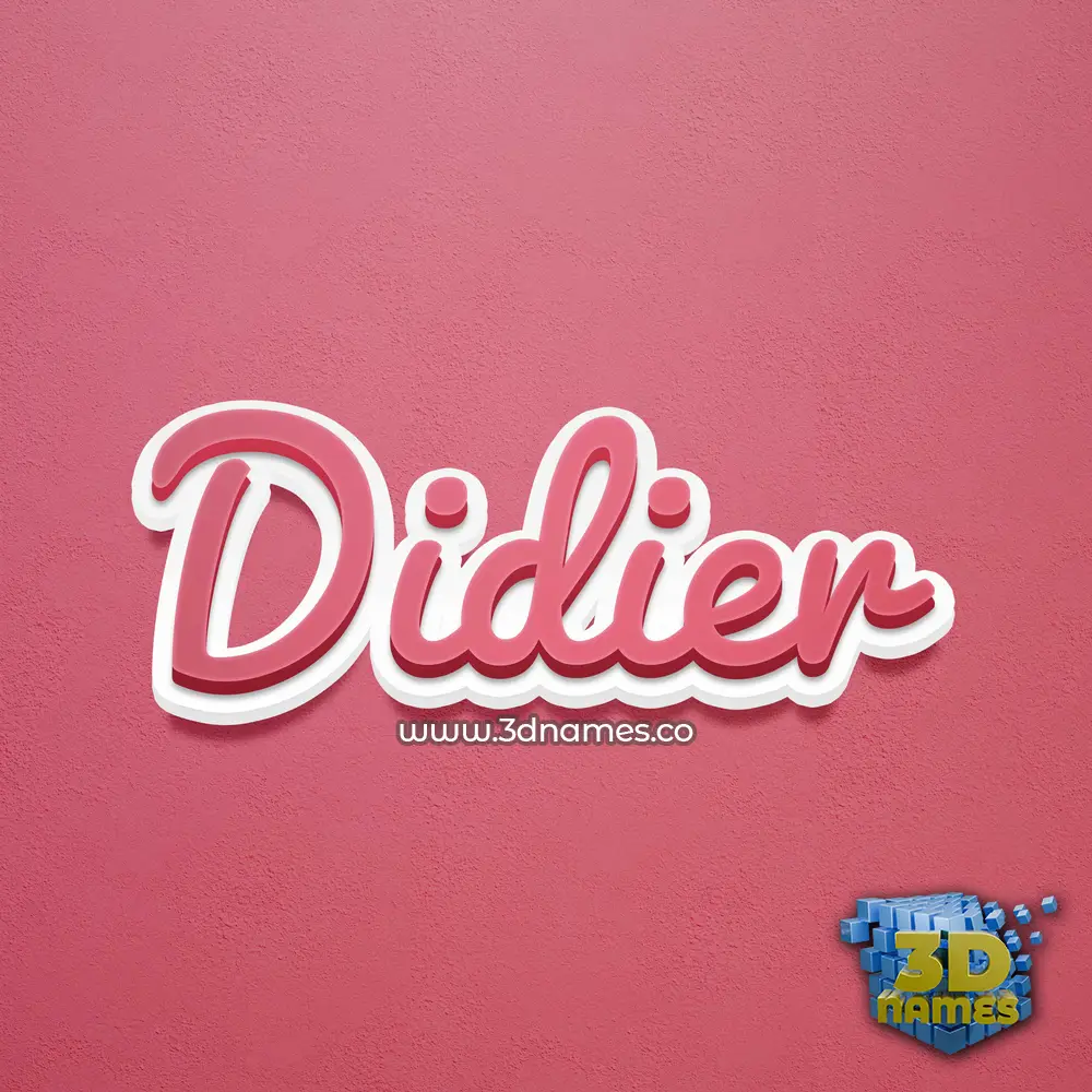 didier in Red Scribble style - 3D name wallpaper