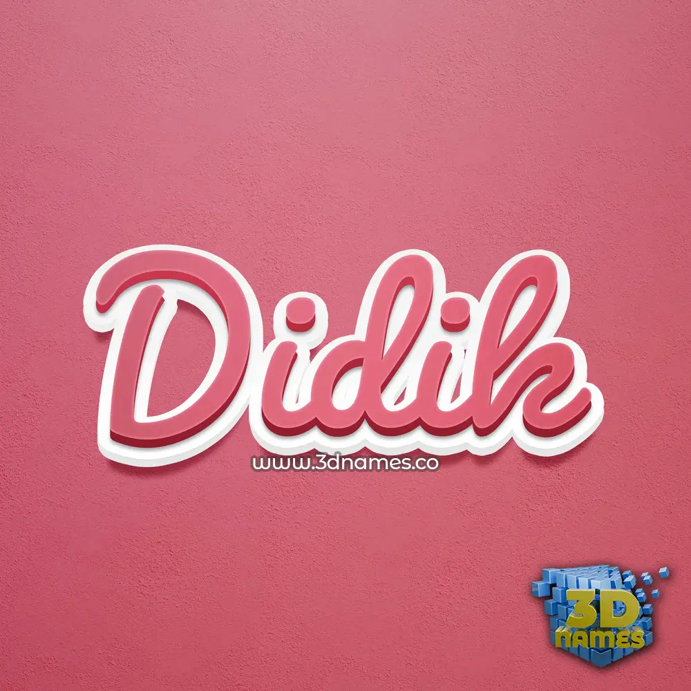 didik in Red Scribble style - 3D name wallpaper
