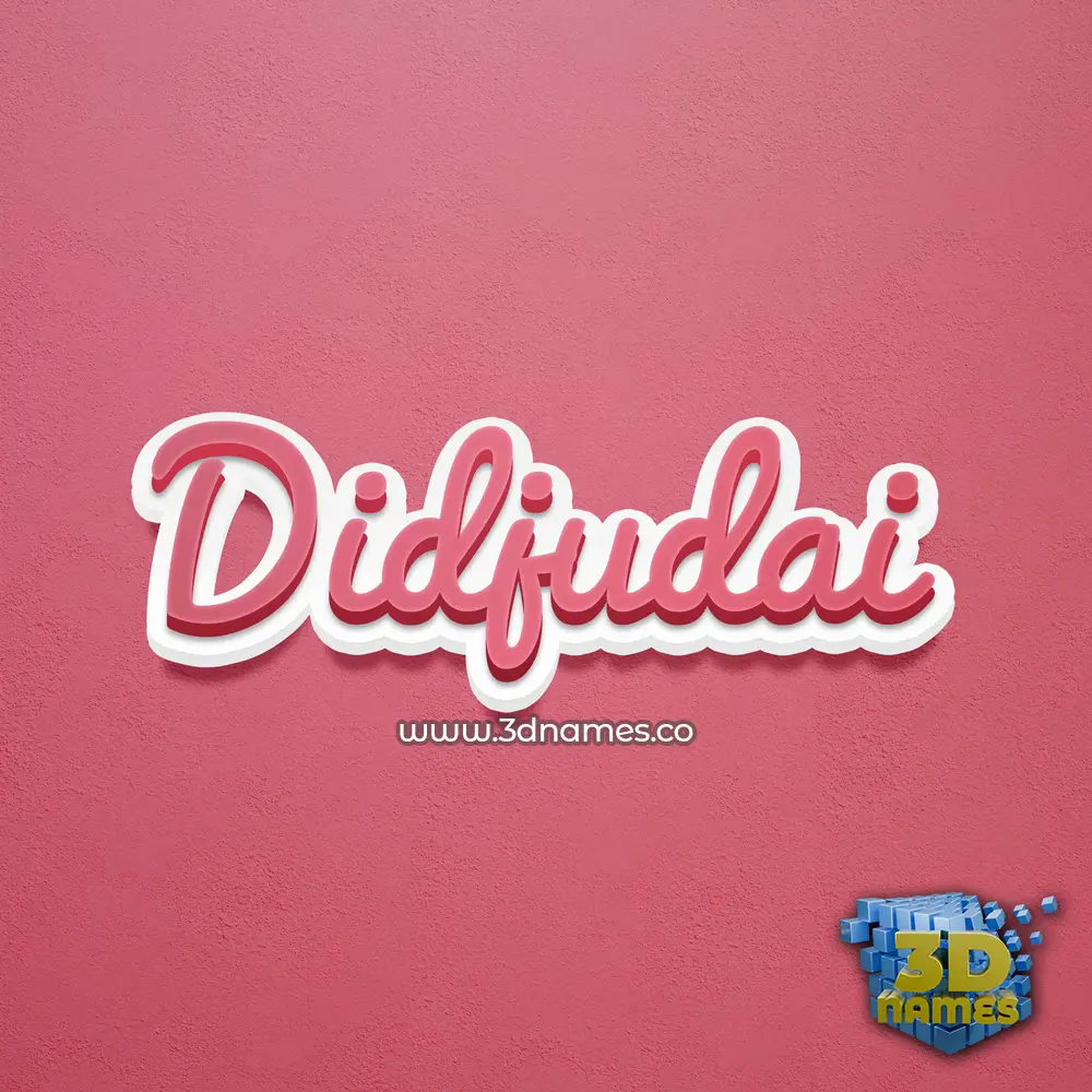 didjudai in Red Scribble style - 3D name wallpaper
