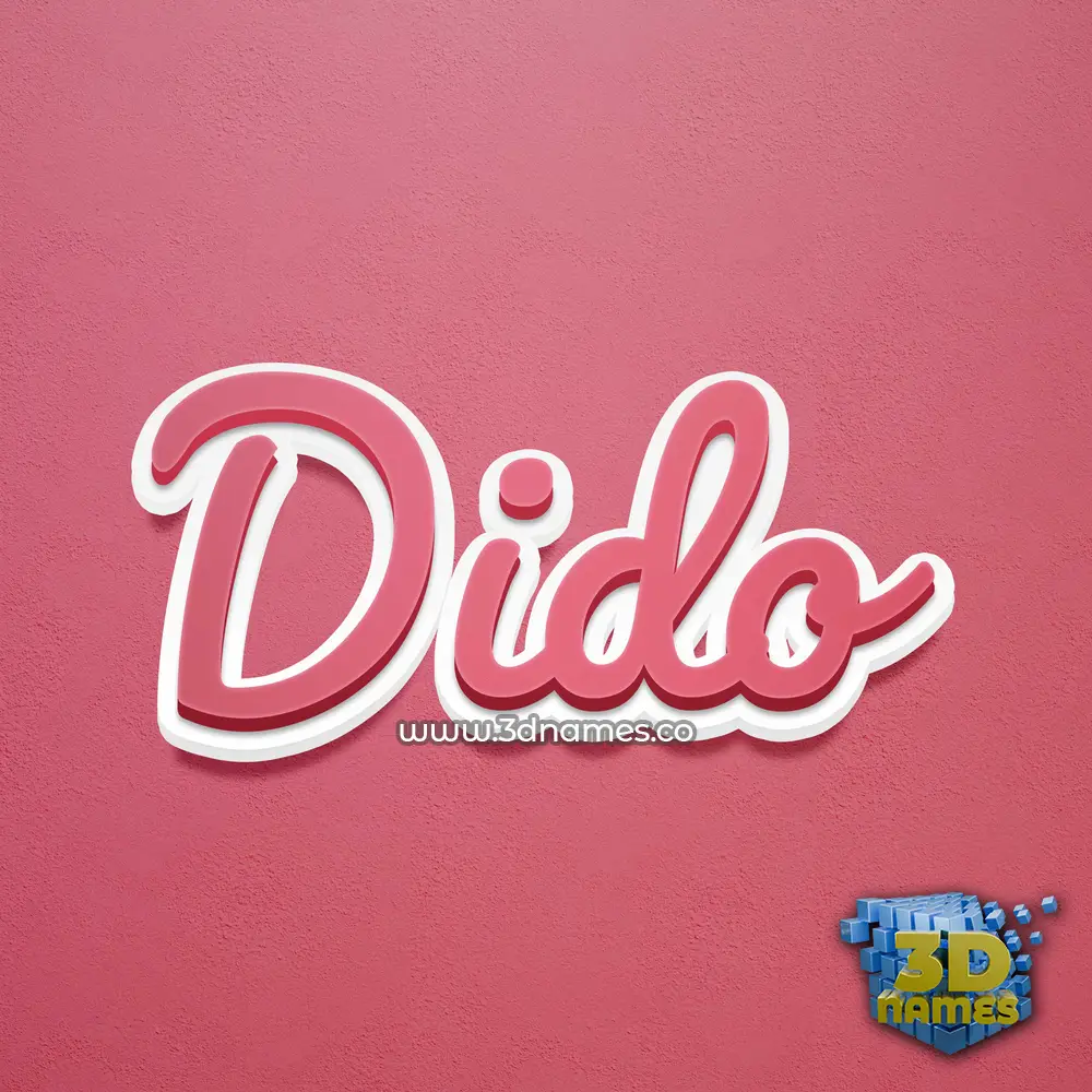 dido in Red Scribble style - 3D name wallpaper