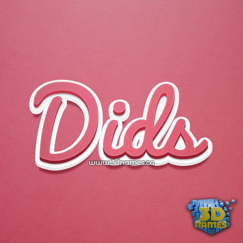 dids in Red Scribble style - 3D name wallpaper