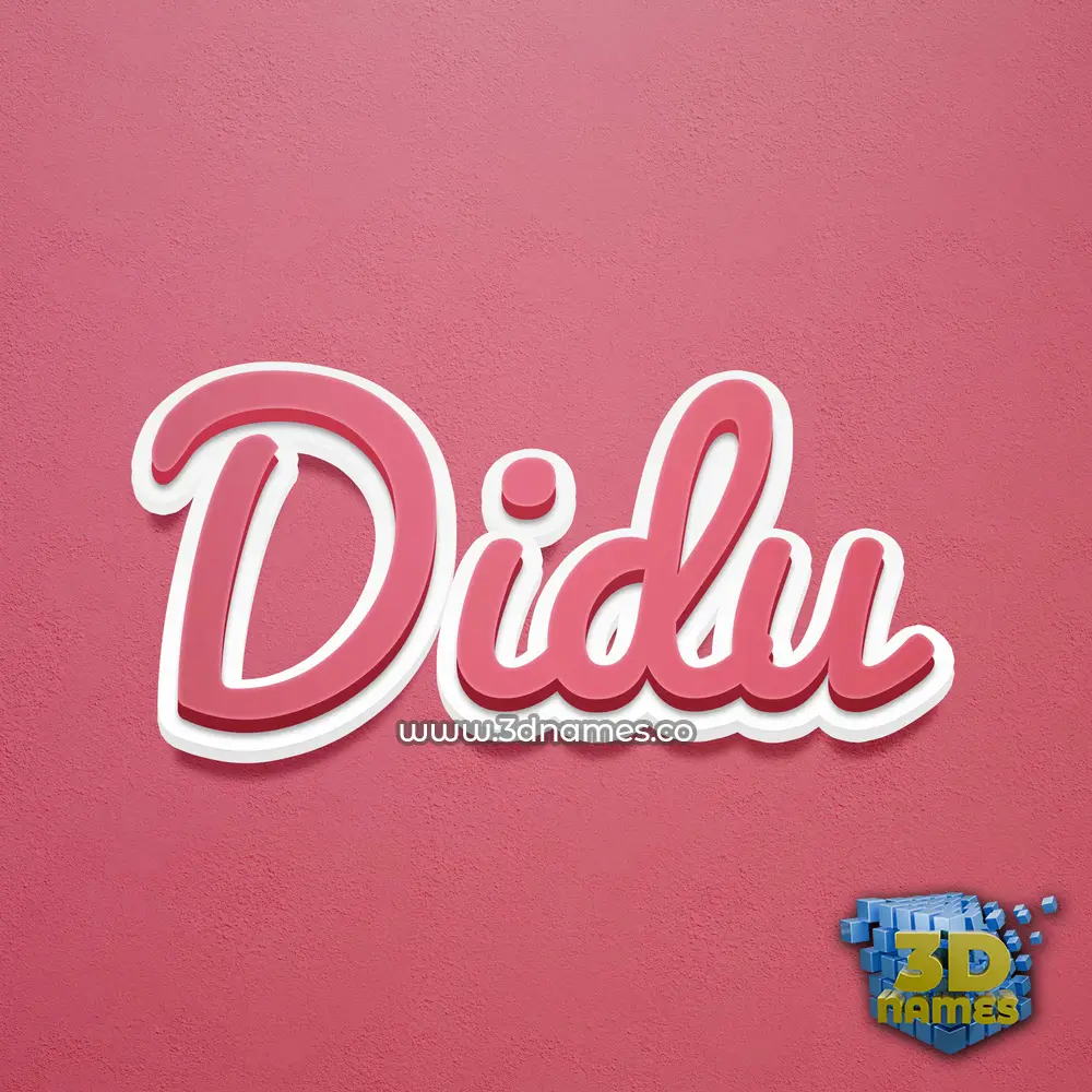 didu in Red Scribble style - 3D name wallpaper