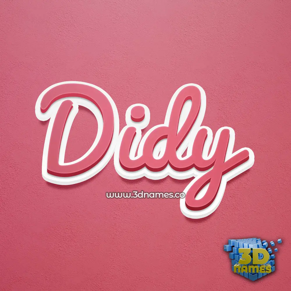 didy in Red Scribble style - 3D name wallpaper
