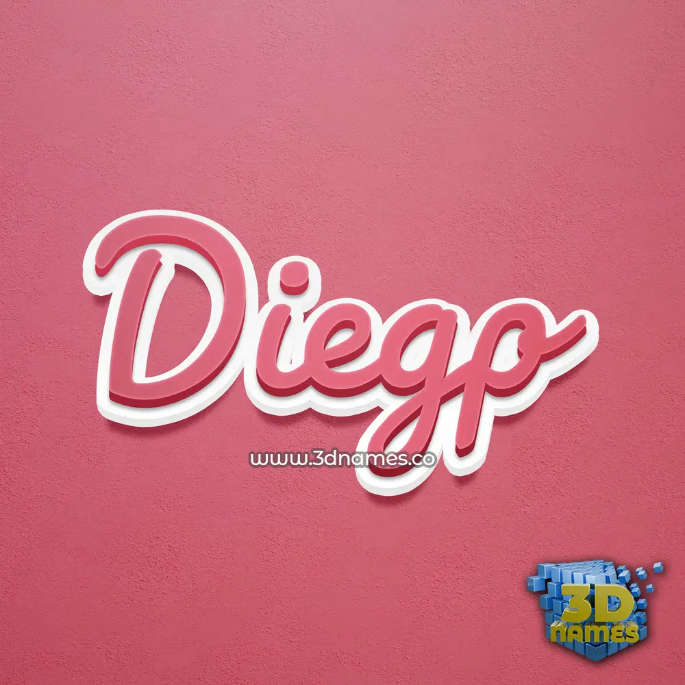 diegp in Red Scribble style - 3D name wallpaper
