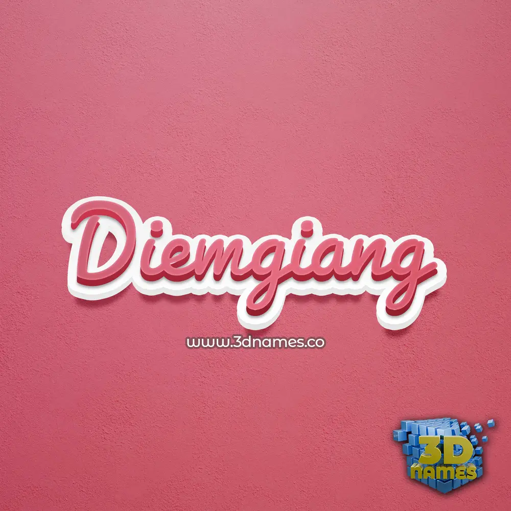 diemgiang in Red Scribble style - 3D name wallpaper
