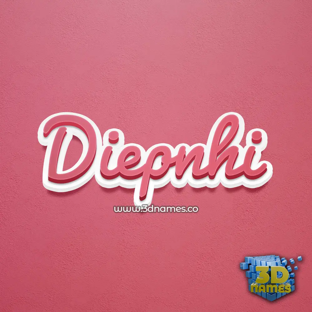 diepnhi in Red Scribble style - 3D name wallpaper