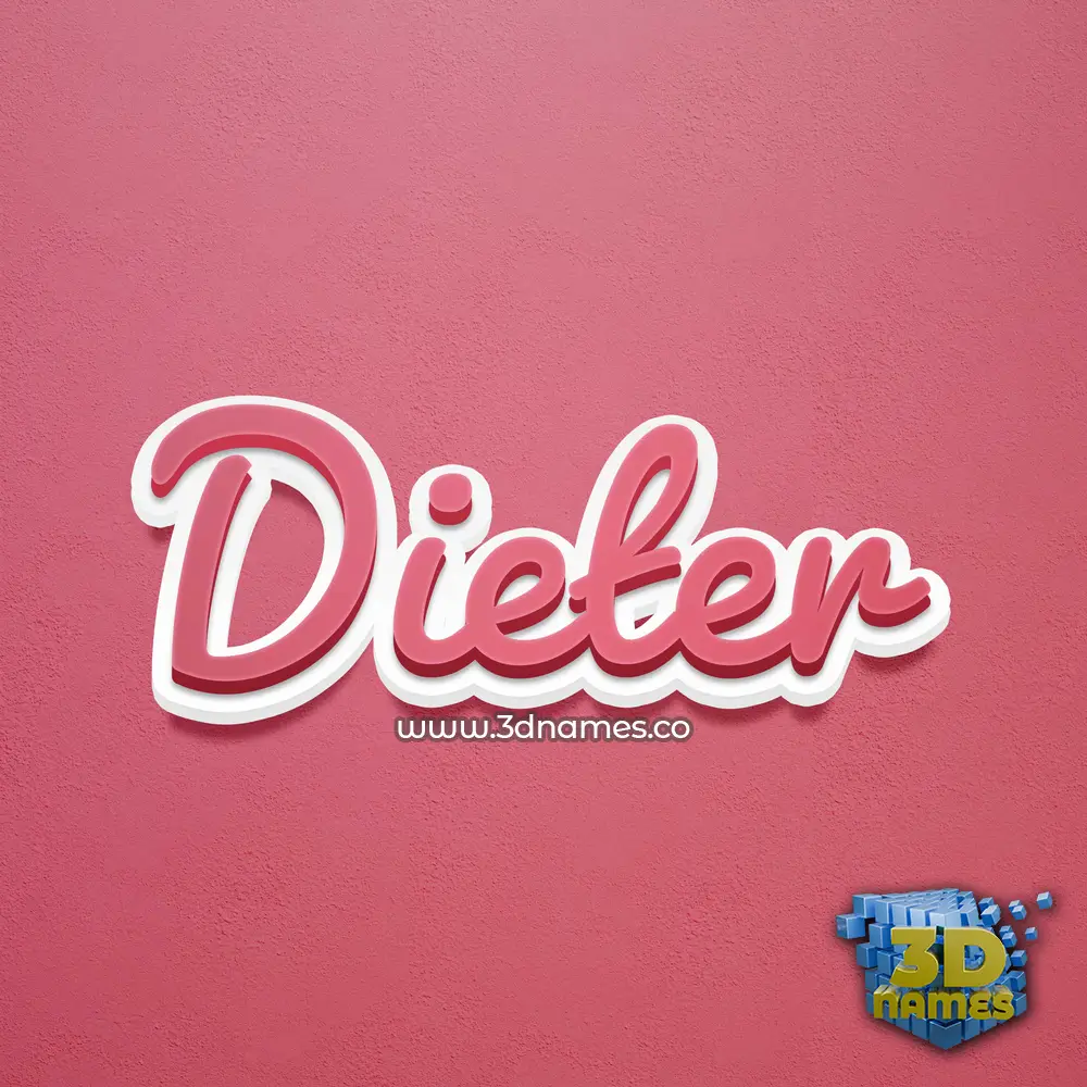 dieter in Red Scribble style - 3D name wallpaper