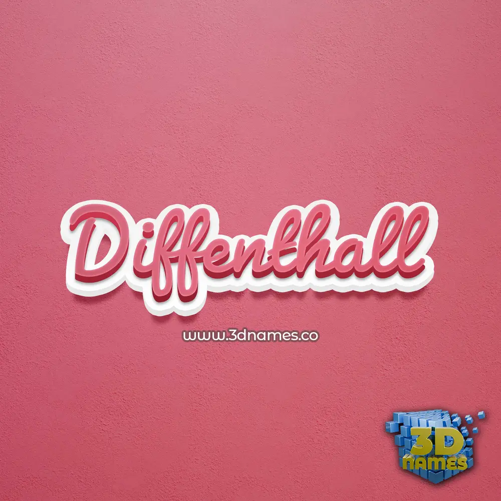 diffenthall in Red Scribble style - 3D name wallpaper