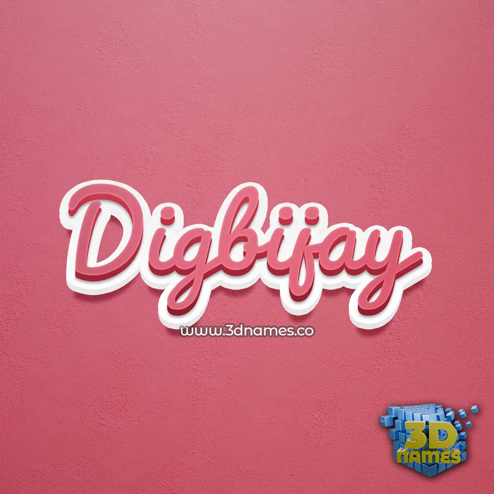 digbijay in Red Scribble style - 3D name wallpaper