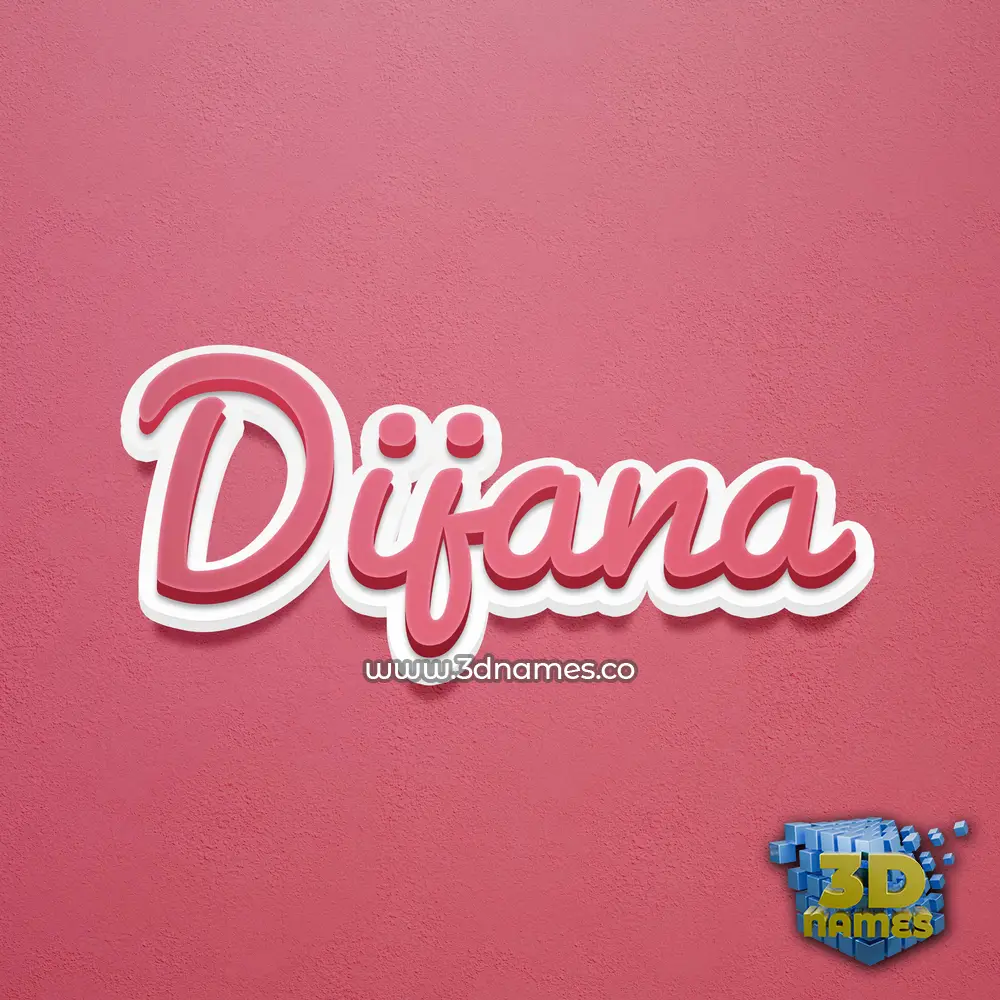 dijana in Red Scribble style - 3D name wallpaper
