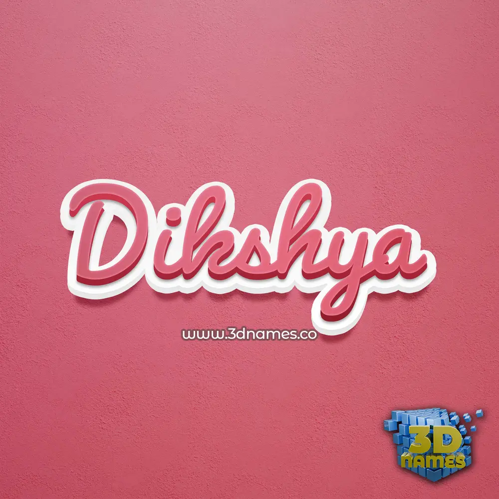 dikshya in Red Scribble style - 3D name wallpaper