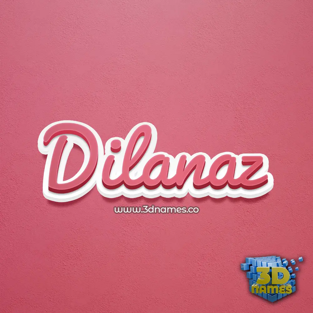 dilanaz in Red Scribble style - 3D name wallpaper