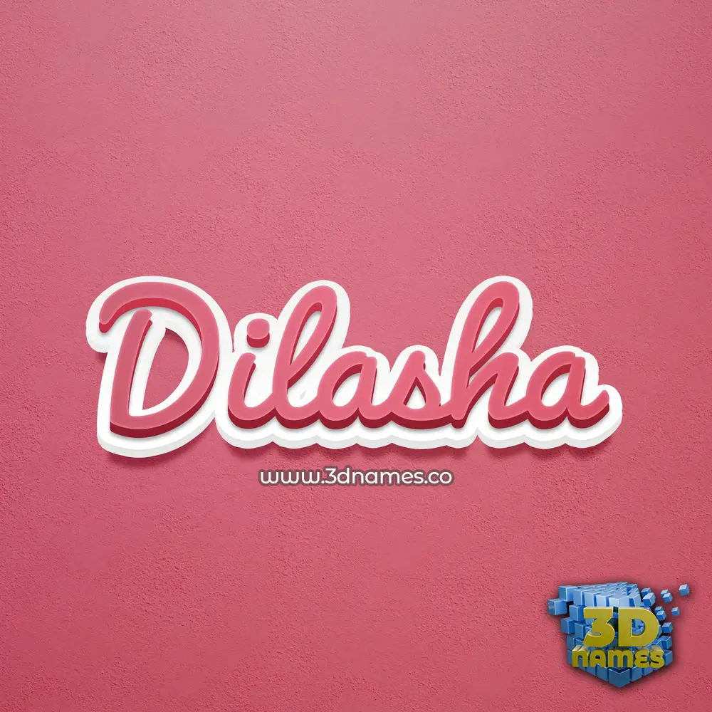 dilasha in Red Scribble style - 3D name wallpaper