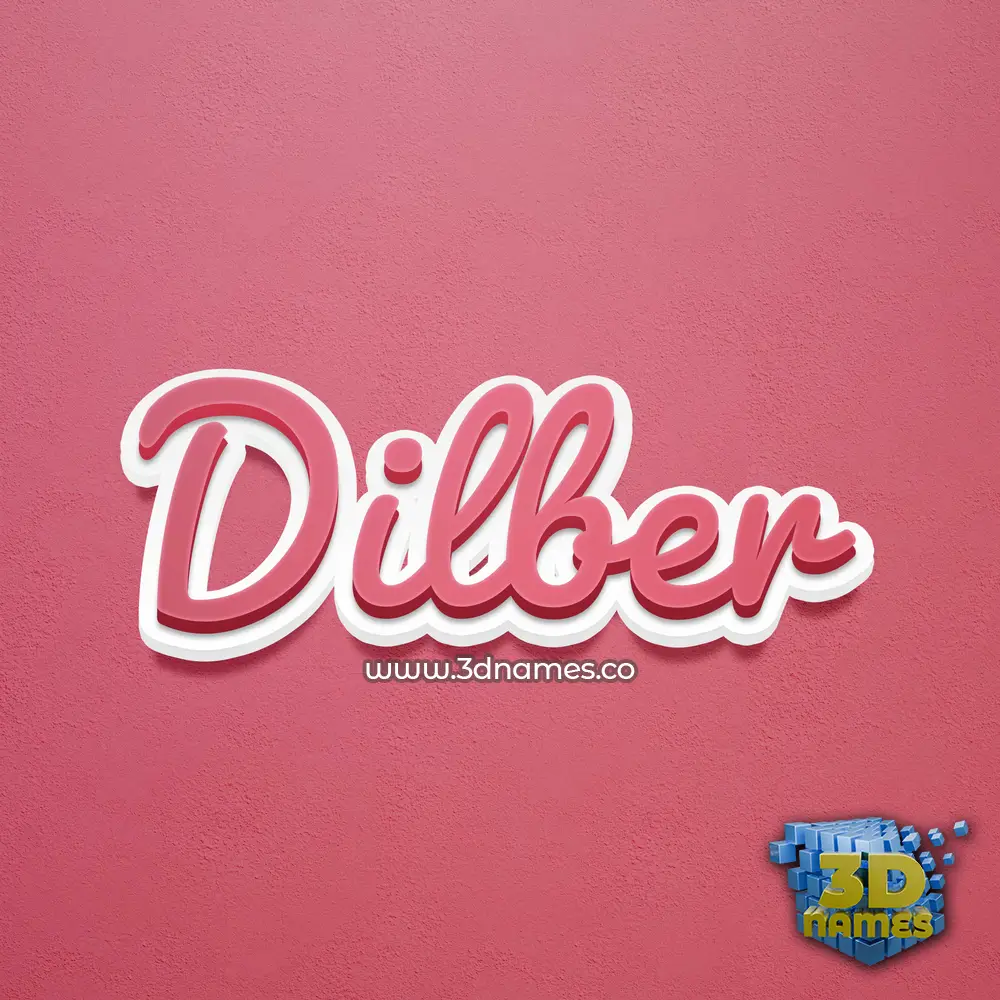 dilber in Red Scribble style - 3D name wallpaper