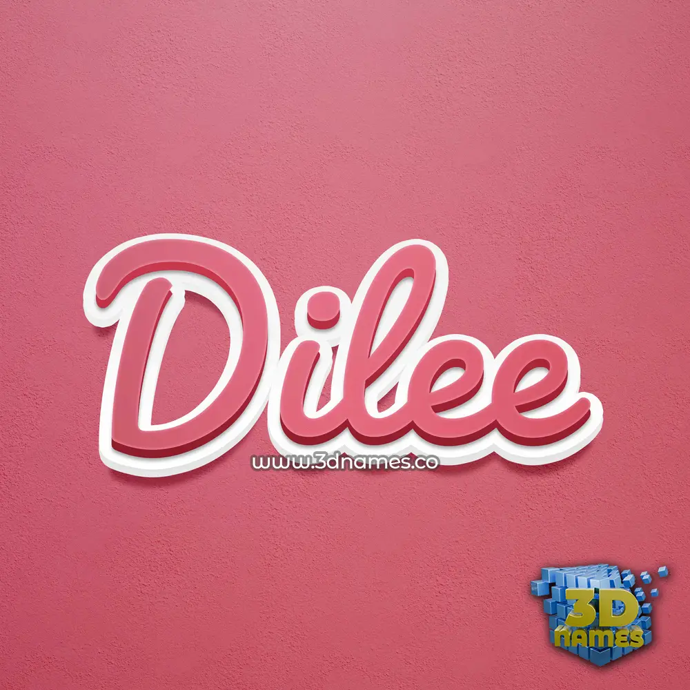 dilee in Red Scribble style - 3D name wallpaper