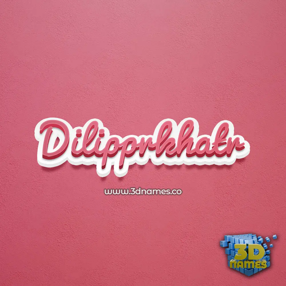 dilipprkhatr in Red Scribble style - 3D name wallpaper