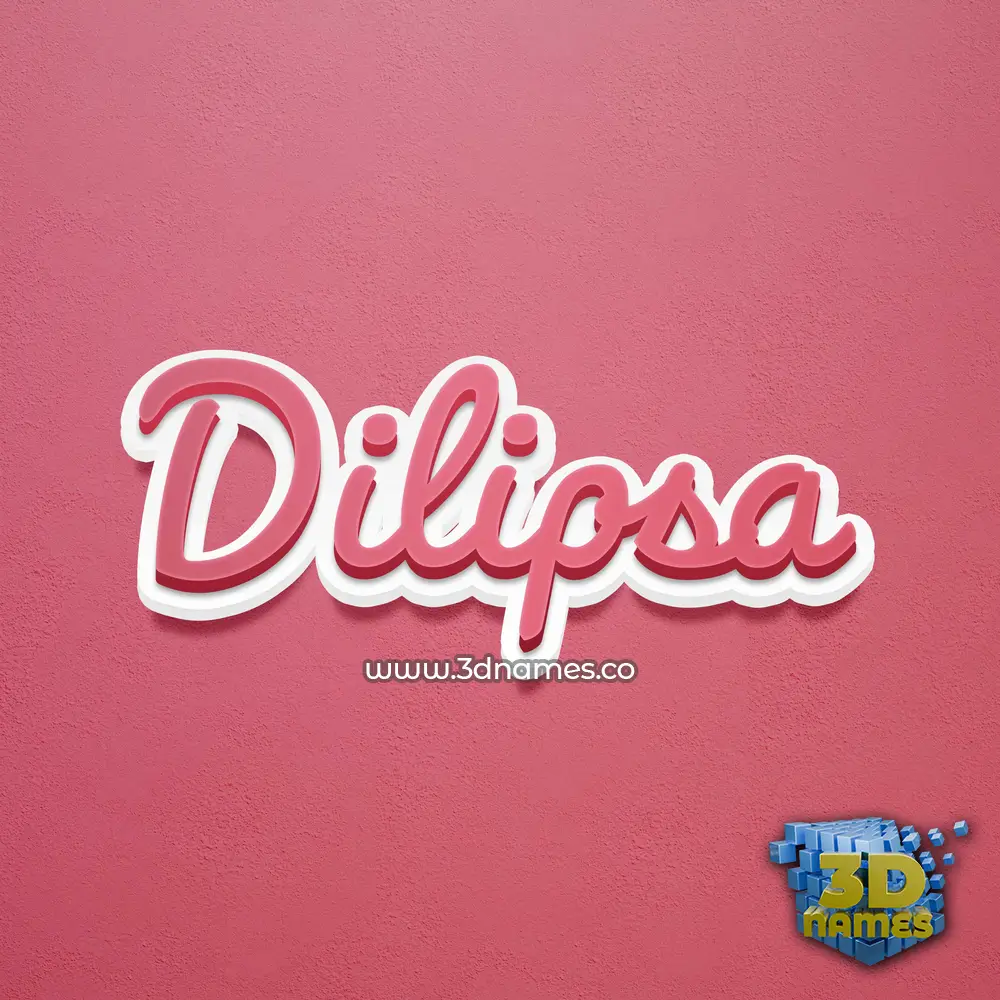 dilipsa in Red Scribble style - 3D name wallpaper