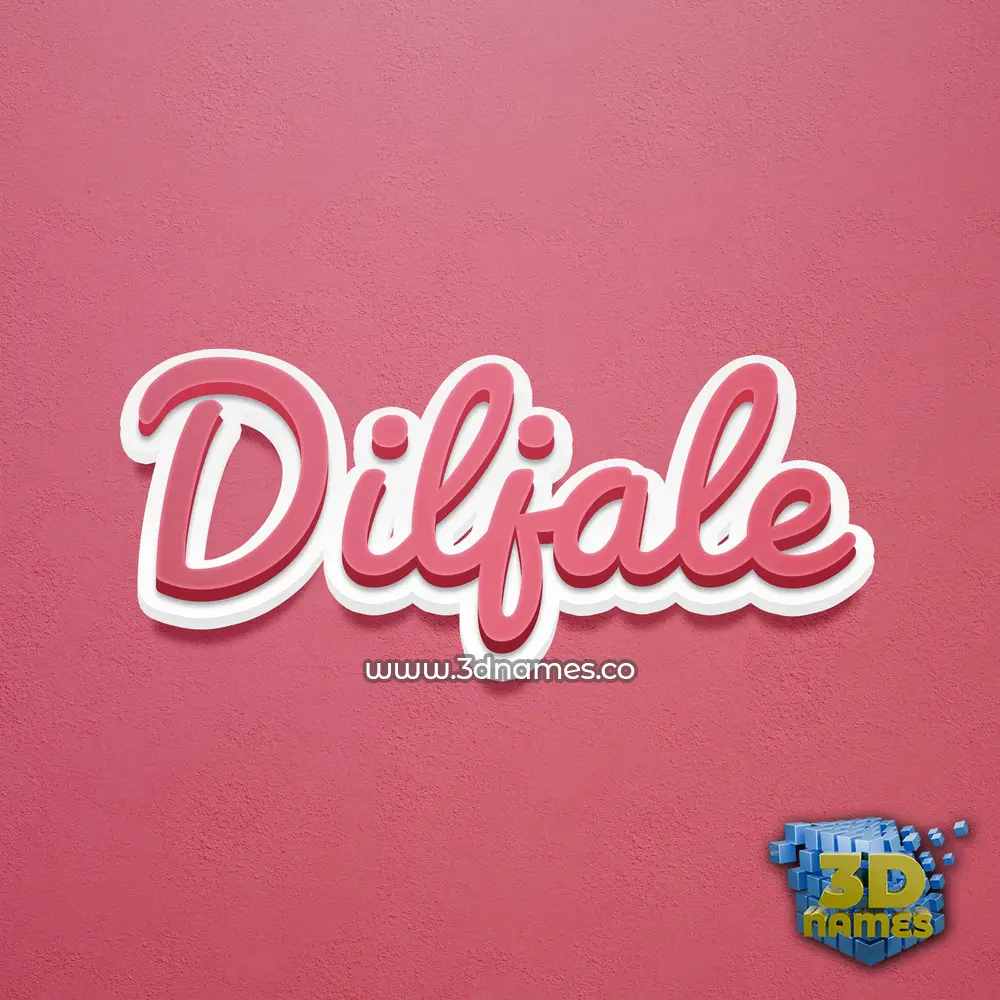 diljale in Red Scribble style - 3D name wallpaper