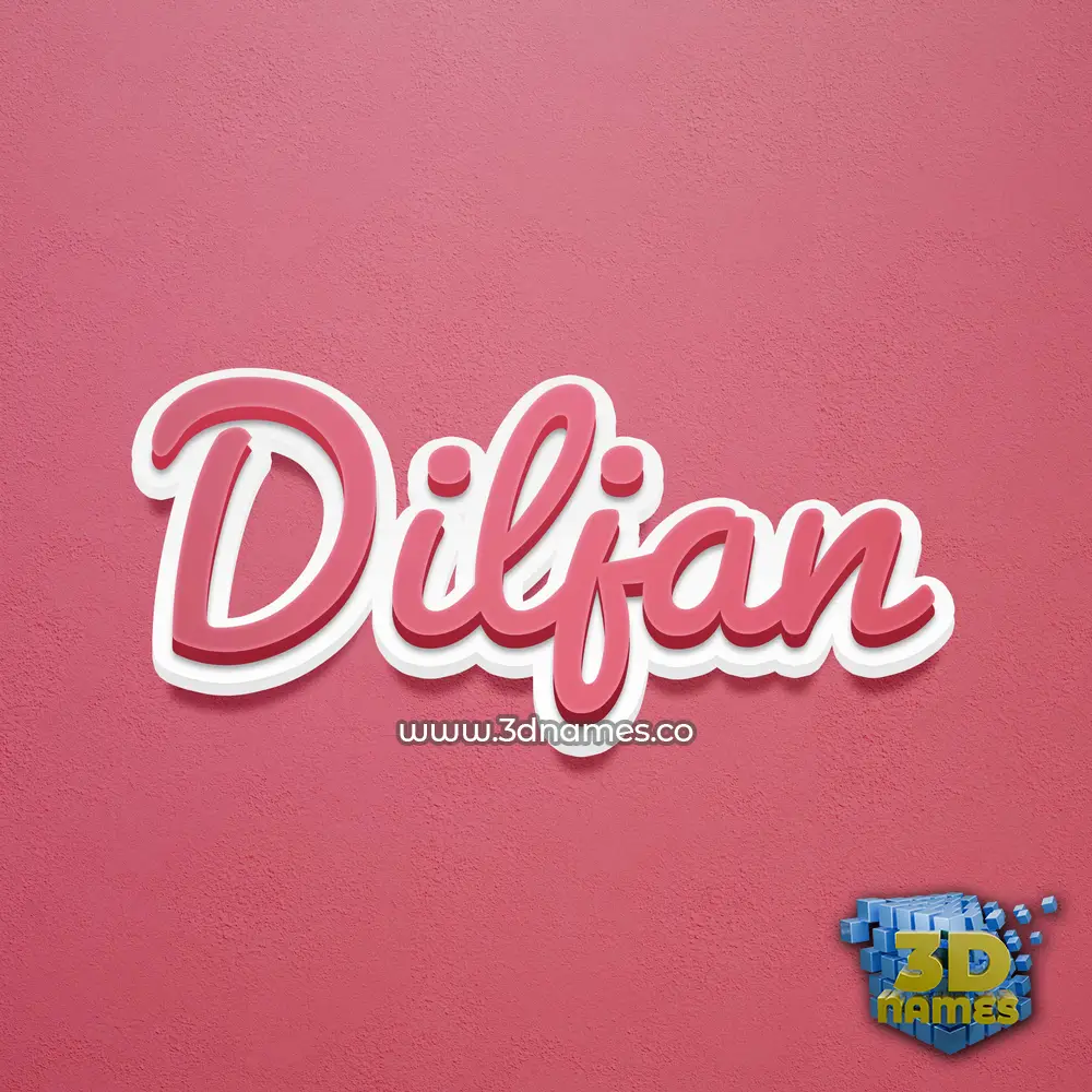 diljan in Red Scribble style - 3D name wallpaper