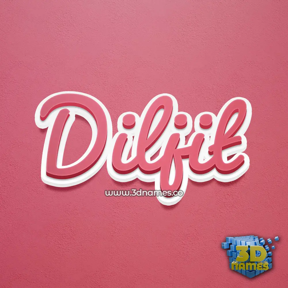 diljit in Red Scribble style - 3D name wallpaper