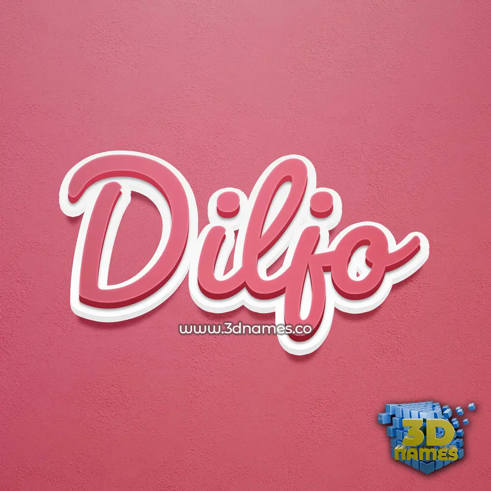 diljo in Red Scribble style - 3D name wallpaper