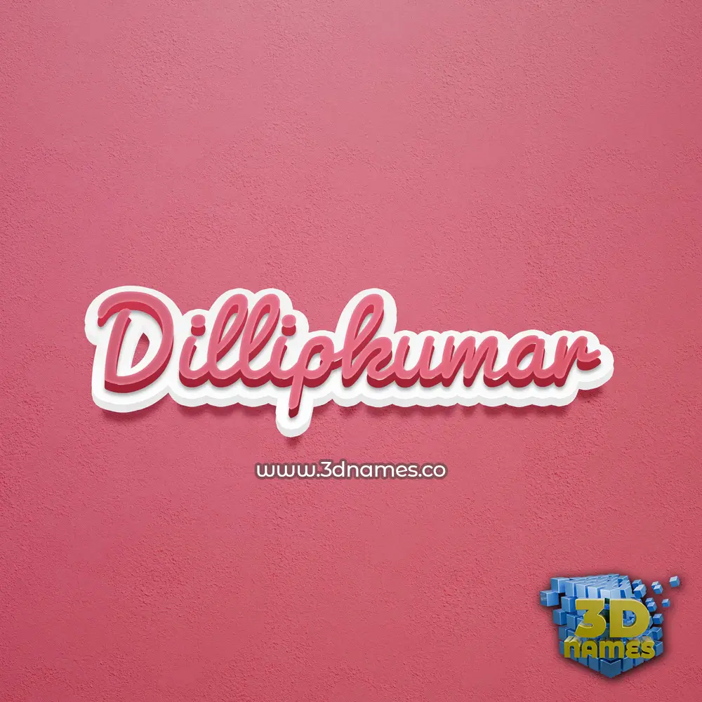 dillipkumar in Red Scribble style - 3D name wallpaper