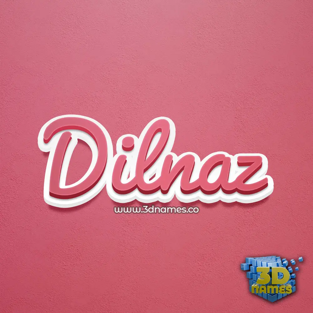 dilnaz in Red Scribble style - 3D name wallpaper