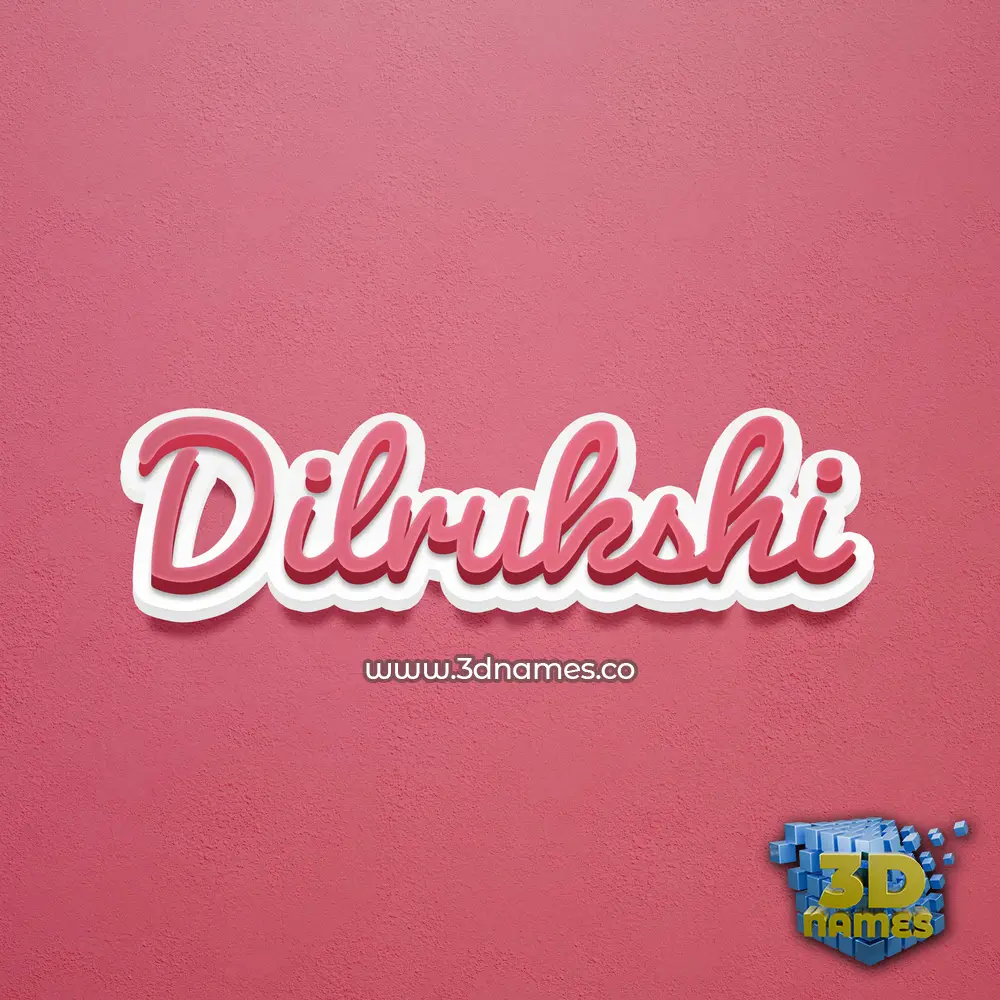 dilrukshi in Red Scribble style - 3D name wallpaper