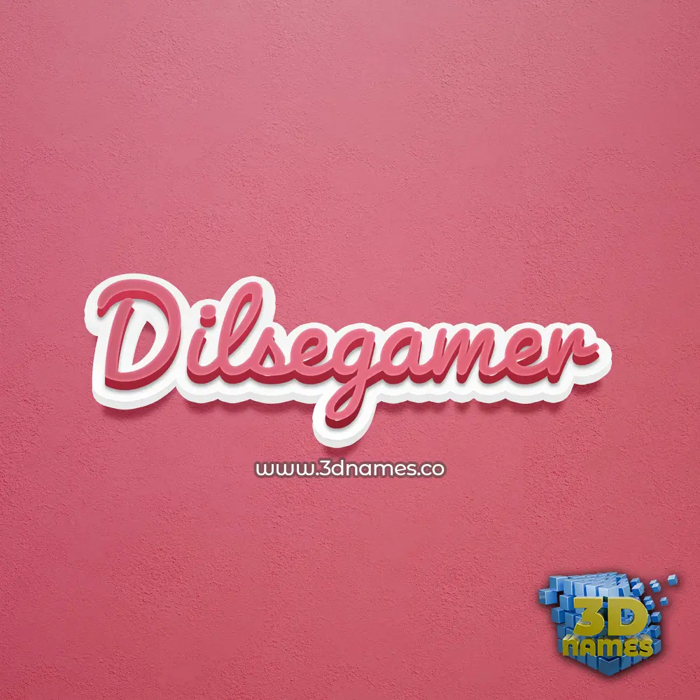 dilsegamer in Red Scribble style - 3D name wallpaper