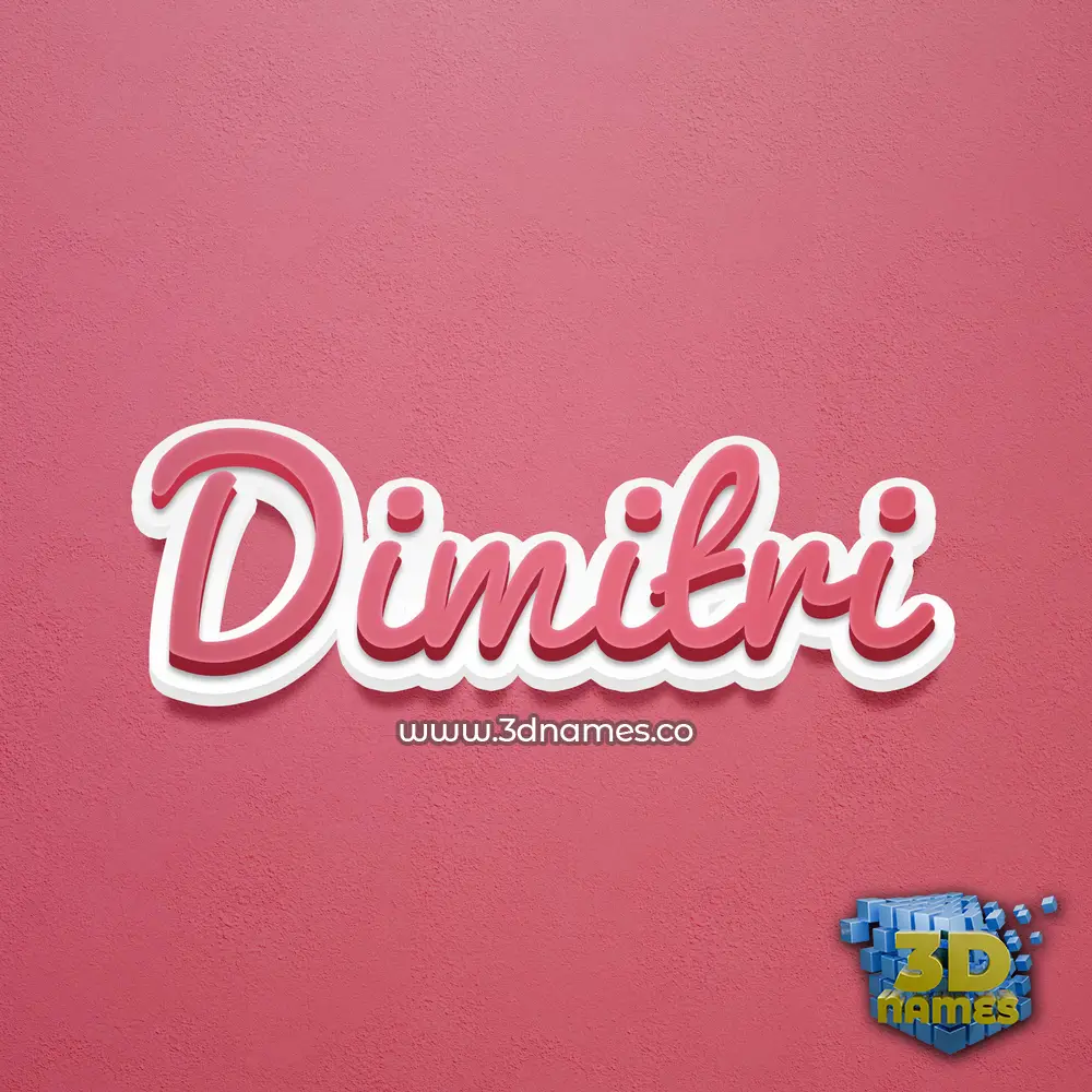 dimitri in Red Scribble style - 3D name wallpaper