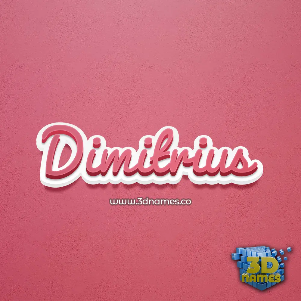 dimitrius in Red Scribble style - 3D name wallpaper