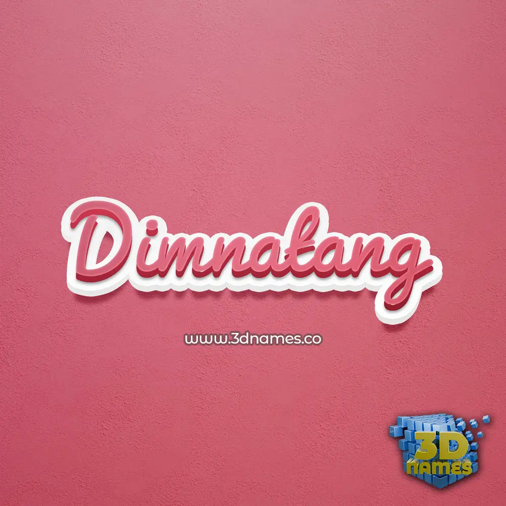 dimnatang in Red Scribble style - 3D name wallpaper