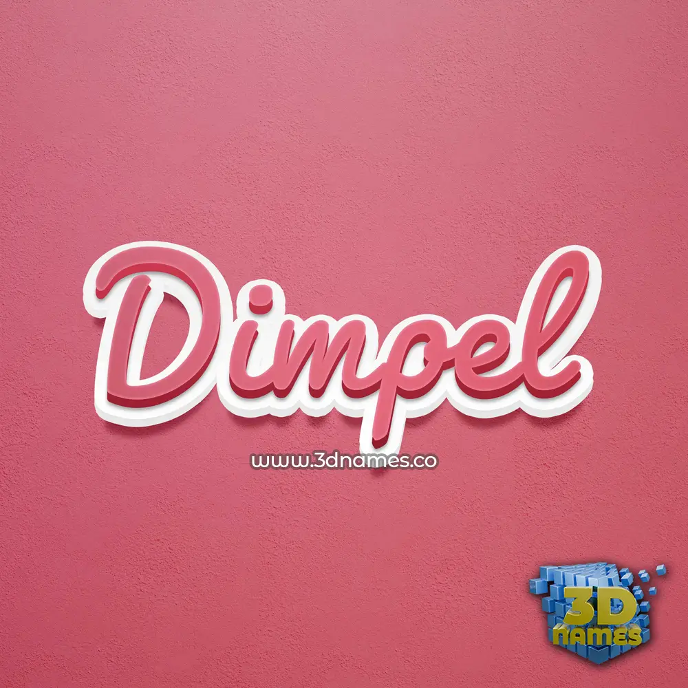 dimpel in Red Scribble style - 3D name wallpaper