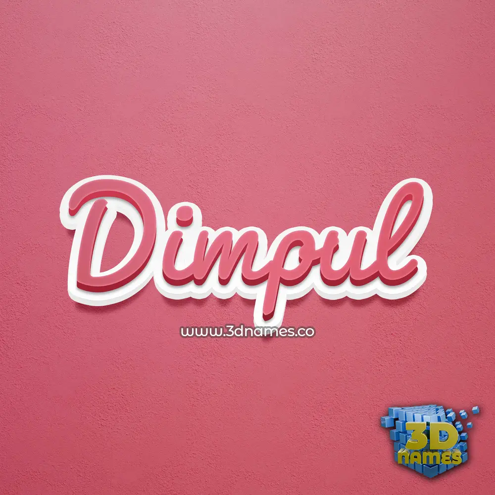 dimpul in Red Scribble style - 3D name wallpaper