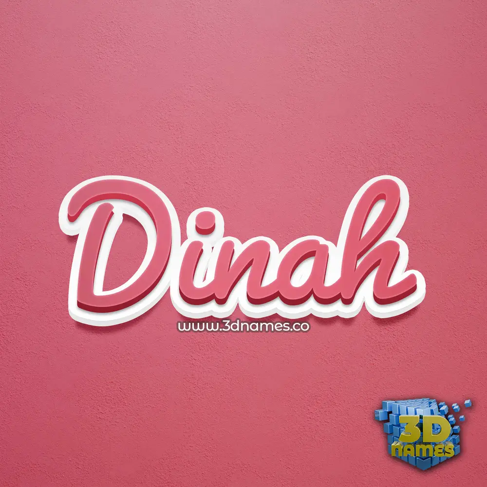 dinah in Red Scribble style - 3D name wallpaper