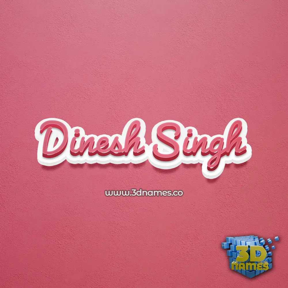 dinesh singh in Red Scribble style - 3D name wallpaper