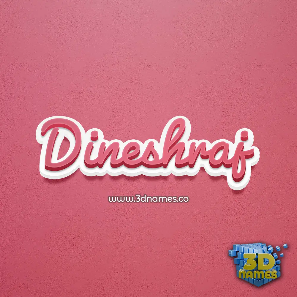 dineshraj in Red Scribble style - 3D name wallpaper