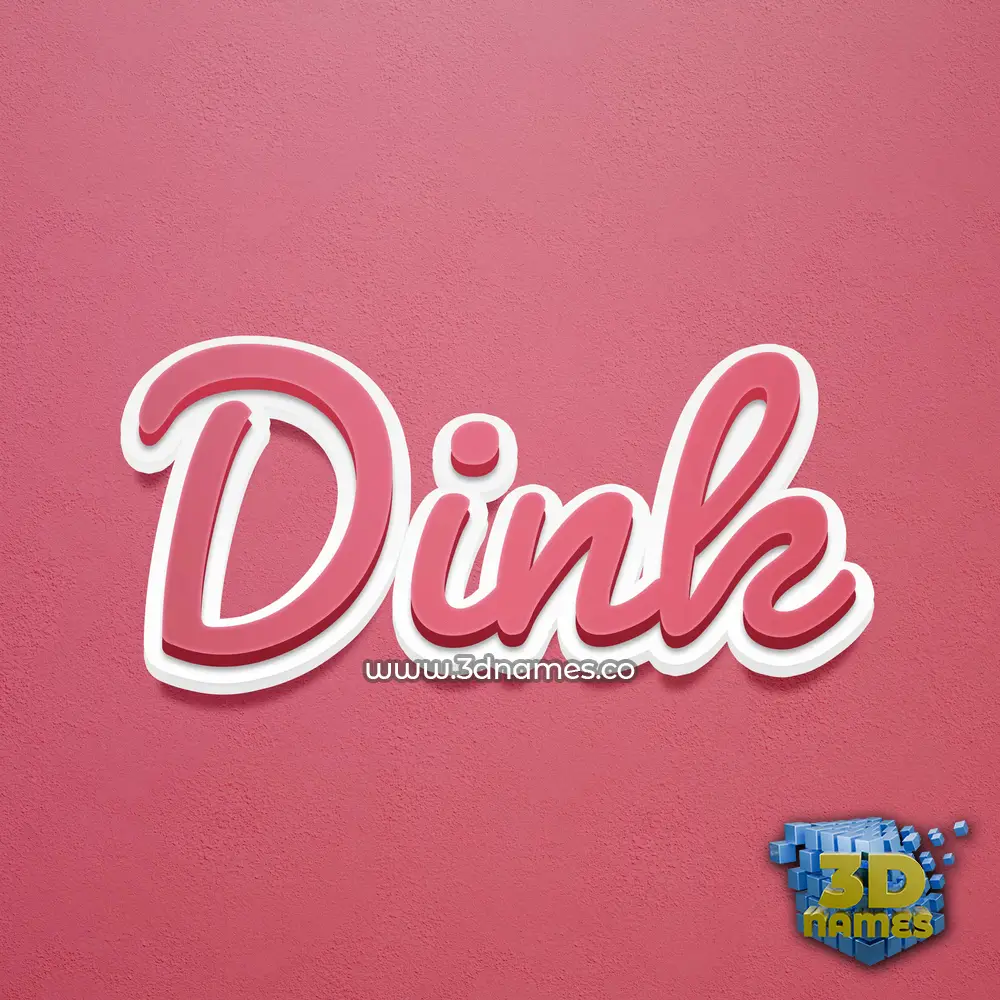 dink in Red Scribble style - 3D name wallpaper