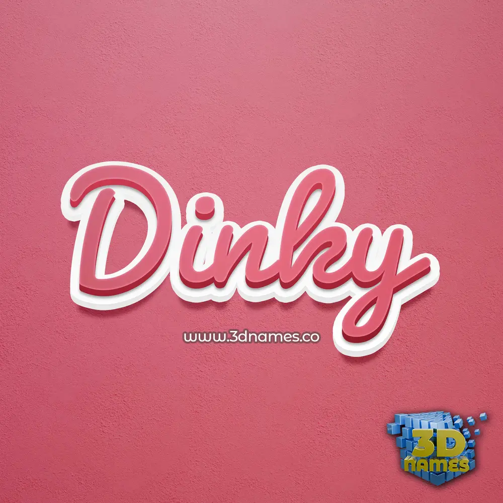 dinky in Red Scribble style - 3D name wallpaper