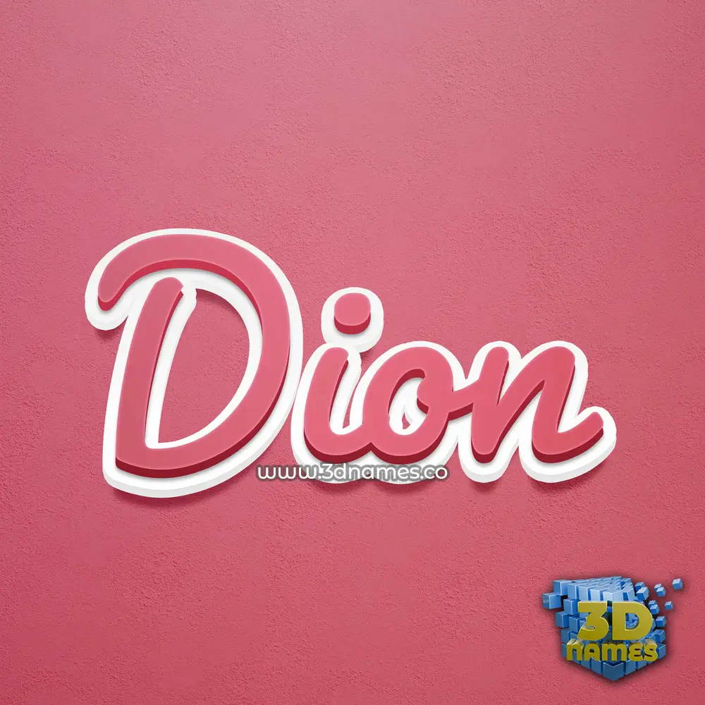 dion in Red Scribble style - 3D name wallpaper