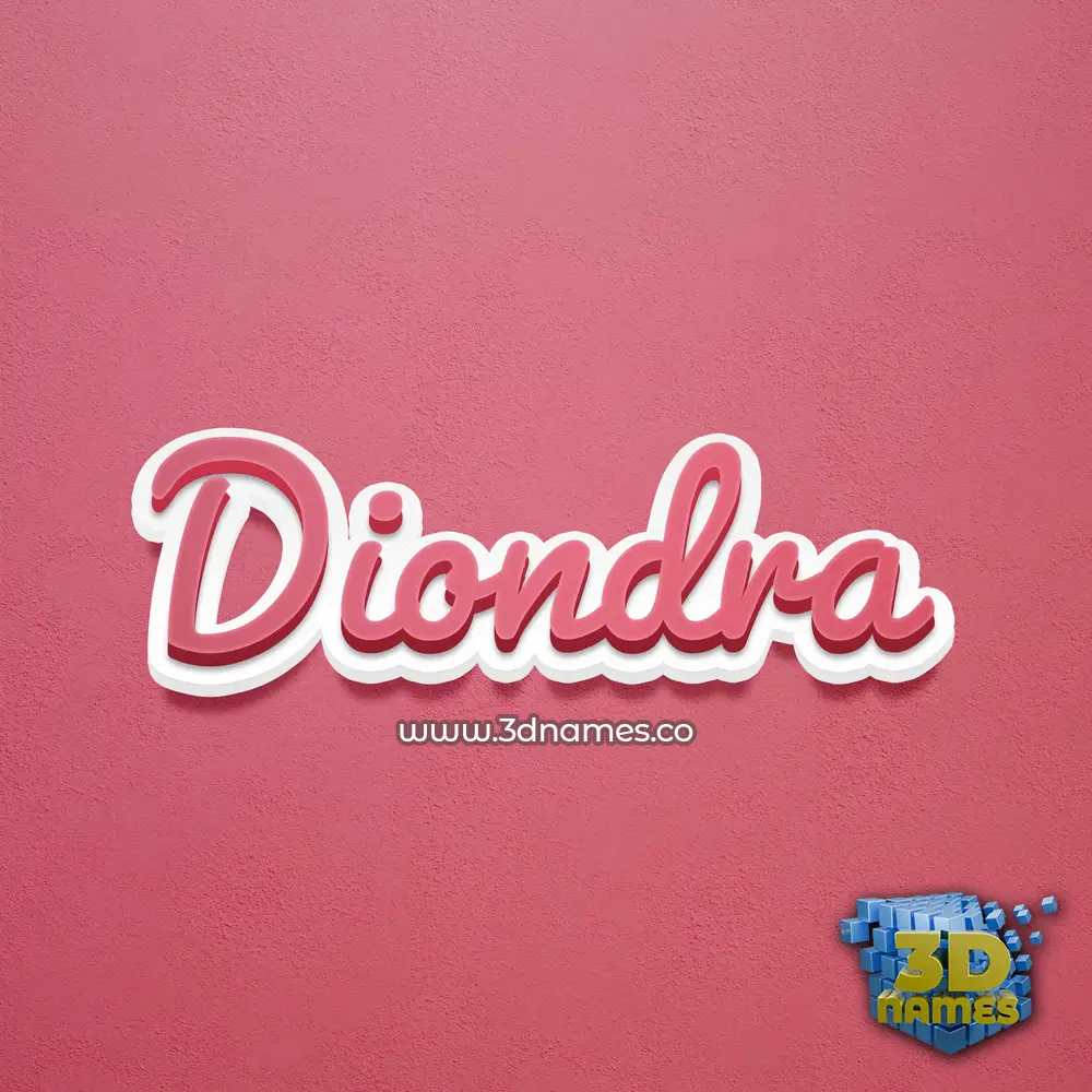 diondra in Red Scribble style - 3D name wallpaper