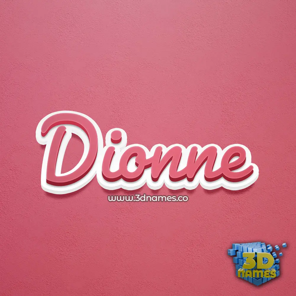 dionne in Red Scribble style - 3D name wallpaper
