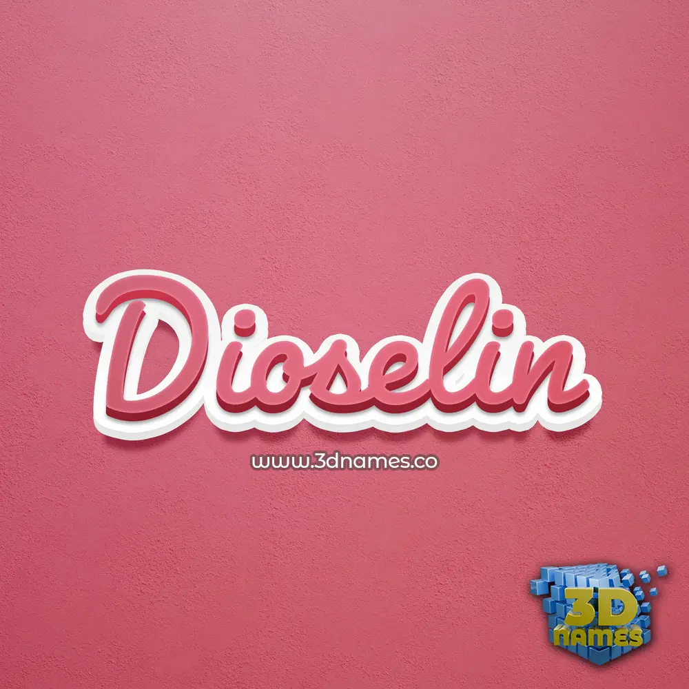 dioselin in Red Scribble style - 3D name wallpaper